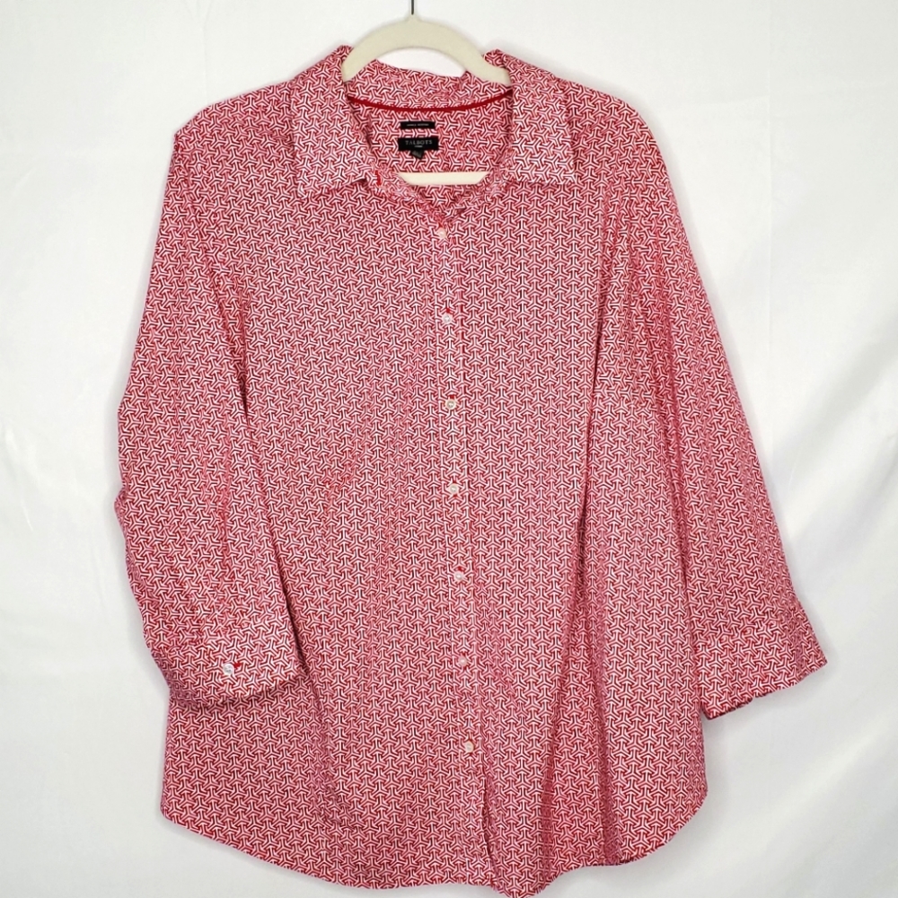 Talbots Red Button Down Shirt